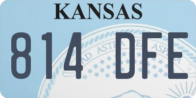 KS license plate 814DFE