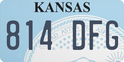 KS license plate 814DFG