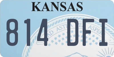 KS license plate 814DFI