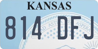 KS license plate 814DFJ