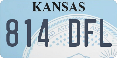 KS license plate 814DFL