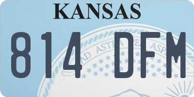 KS license plate 814DFM