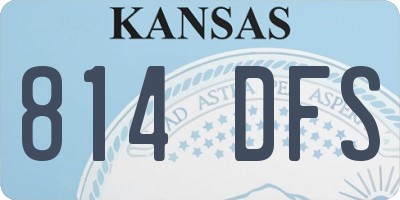 KS license plate 814DFS
