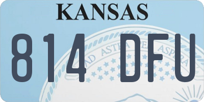 KS license plate 814DFU
