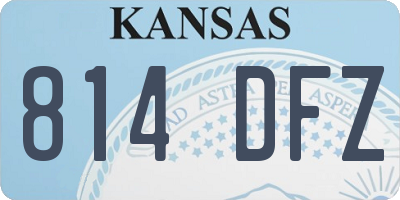 KS license plate 814DFZ