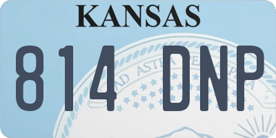 KS license plate 814DNP