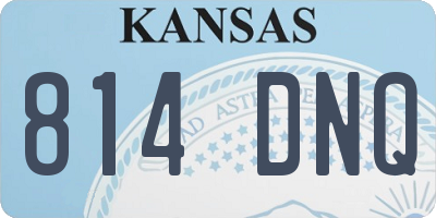 KS license plate 814DNQ