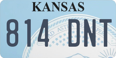 KS license plate 814DNT