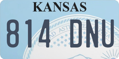 KS license plate 814DNU
