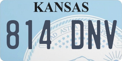KS license plate 814DNV