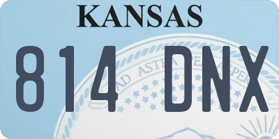 KS license plate 814DNX