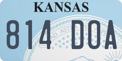 KS license plate 814DOA