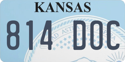KS license plate 814DOC