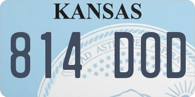 KS license plate 814DOD