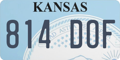 KS license plate 814DOF