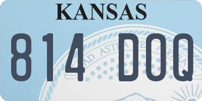 KS license plate 814DOQ