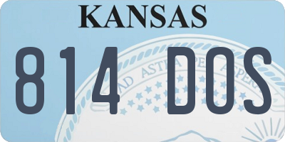 KS license plate 814DOS