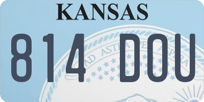 KS license plate 814DOU