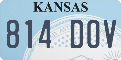 KS license plate 814DOV