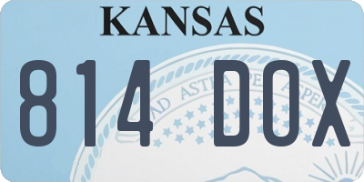 KS license plate 814DOX