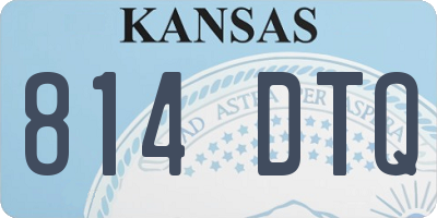 KS license plate 814DTQ