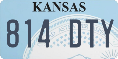 KS license plate 814DTY