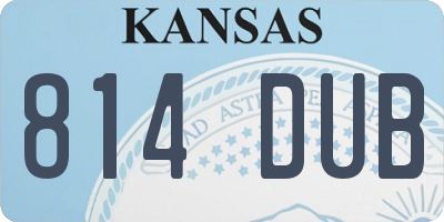 KS license plate 814DUB