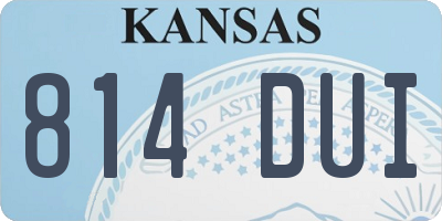 KS license plate 814DUI