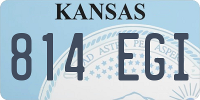 KS license plate 814EGI