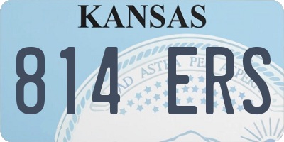 KS license plate 814ERS