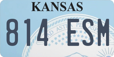 KS license plate 814ESM