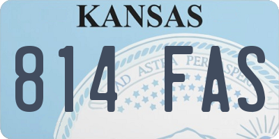 KS license plate 814FAS