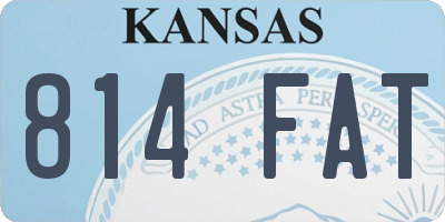 KS license plate 814FAT