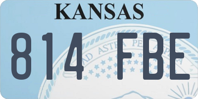KS license plate 814FBE