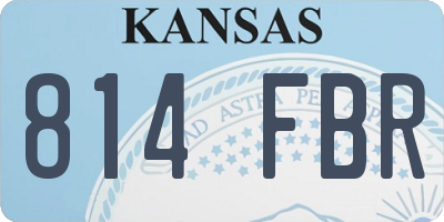 KS license plate 814FBR