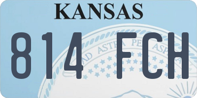 KS license plate 814FCH