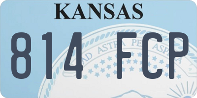 KS license plate 814FCP
