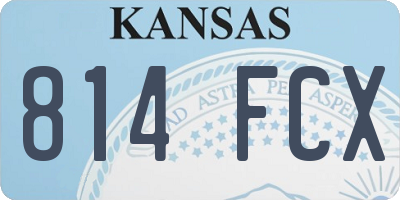 KS license plate 814FCX
