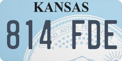KS license plate 814FDE