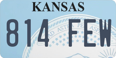 KS license plate 814FEW