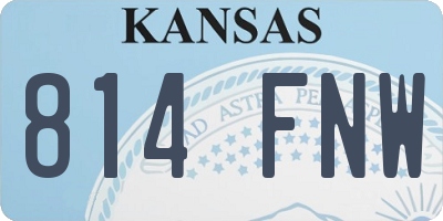 KS license plate 814FNW