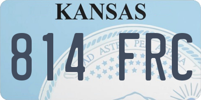 KS license plate 814FRC