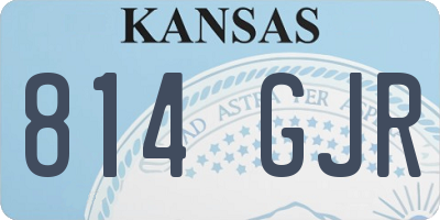 KS license plate 814GJR