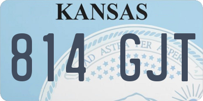 KS license plate 814GJT