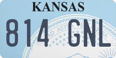 KS license plate 814GNL