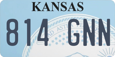 KS license plate 814GNN