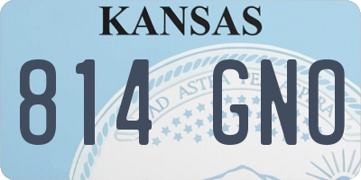 KS license plate 814GNO
