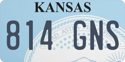 KS license plate 814GNS