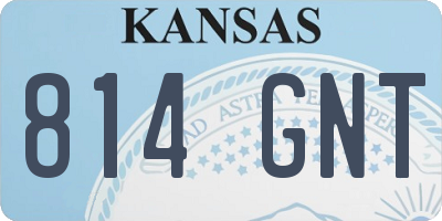 KS license plate 814GNT