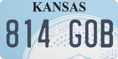 KS license plate 814GOB